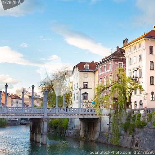 Image of Medieval Ljubljana, capital of Slovenia, Europe.