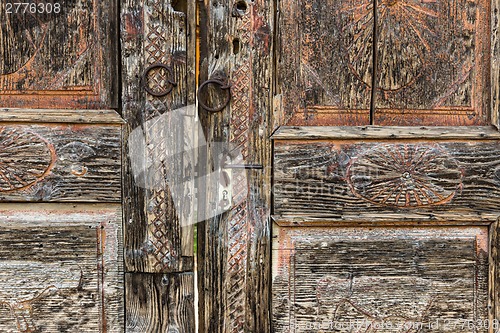 Image of Vintage wooden door.