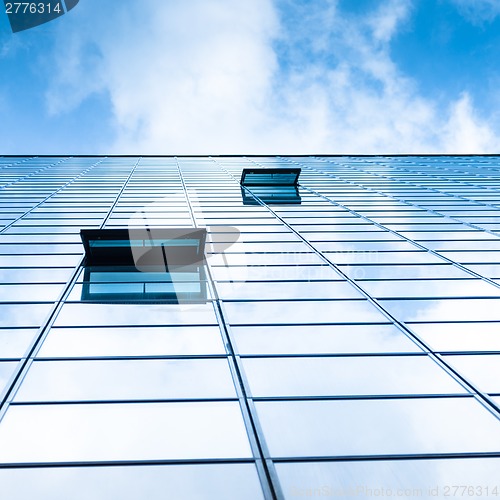 Image of Modern facade of glass and steel.