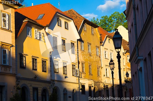 Image of Old houses in Ljubljana, Slovenia, Europe.