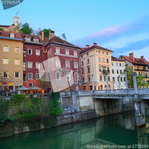 Image of Medieval Ljubljana, capital of Slovenia, Europe.