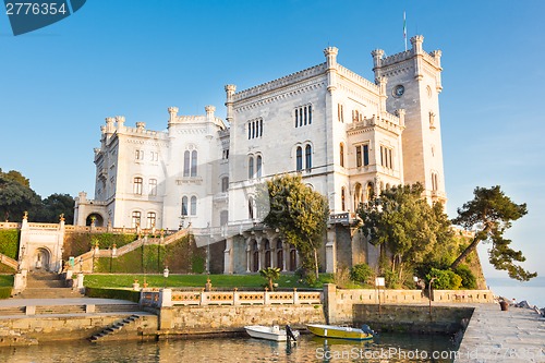 Image of Miramare Castle, Trieste, Italy, Europe.