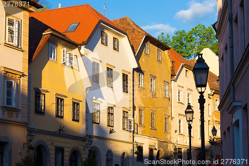 Image of Old houses in Ljubljana, Slovenia, Europe.