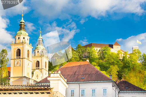 Image of Panorama of Ljubljana, Slovenia, Europe.