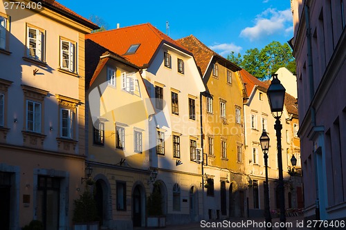 Image of Old houses in Ljubljana, Slovenia, Europe.