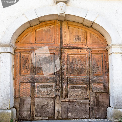 Image of Vintage wooden door.