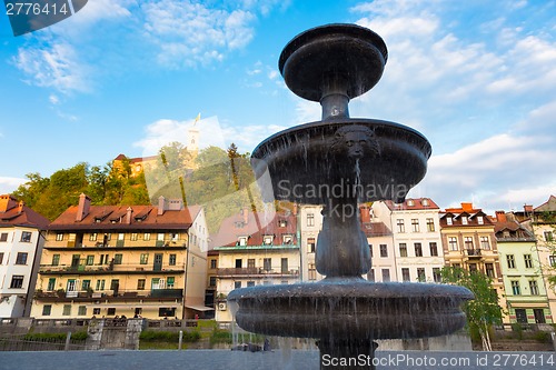 Image of Medieval Ljubljana, capital of Slovenia, Europe.