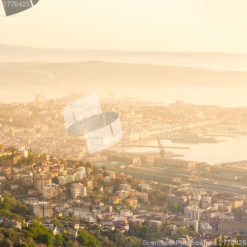 Image of Aerial view of Trieste, Italy.