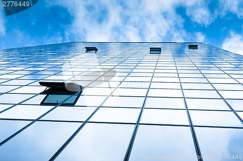 Image of Modern facade of glass and steel.