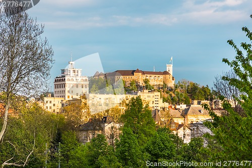 Image of Panorama of Ljubljana, Slovenia, Europe.