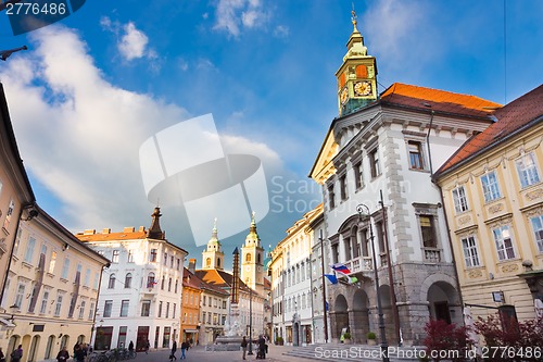 Image of City hall of Ljubljana, Slovenia, Europe.