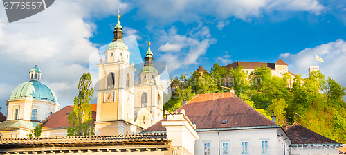 Image of Panorama of Ljubljana, Slovenia, Europe.