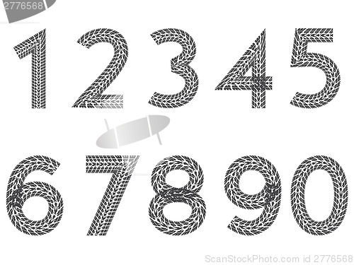 Image of Tire tread number set