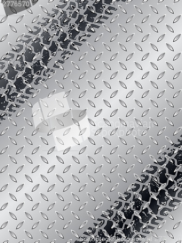 Image of Industrial brochure design with grunge tire track