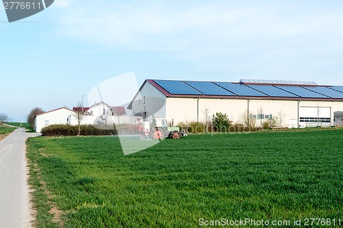 Image of tractor applying fertilizer