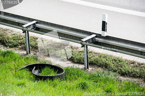 Image of Broken Truck Tyre