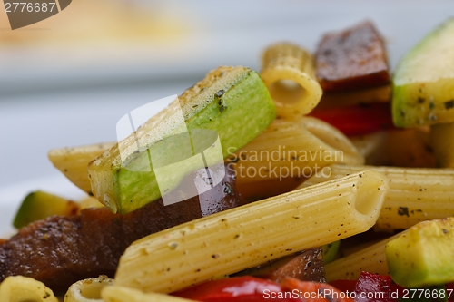 Image of Pasta with shrimps, herbs and mashrooms