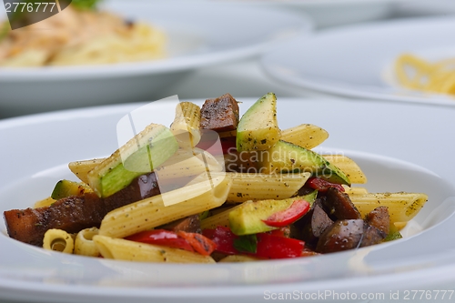 Image of Pasta with shrimps, herbs and mashrooms