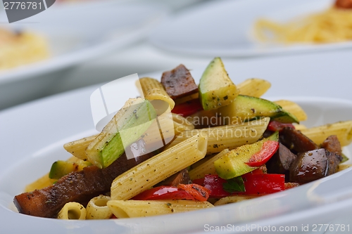 Image of Pasta with shrimps, herbs and mashrooms