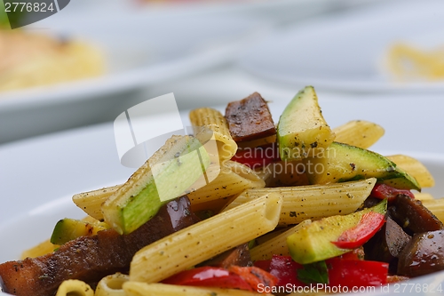 Image of Pasta with shrimps, herbs and mashrooms