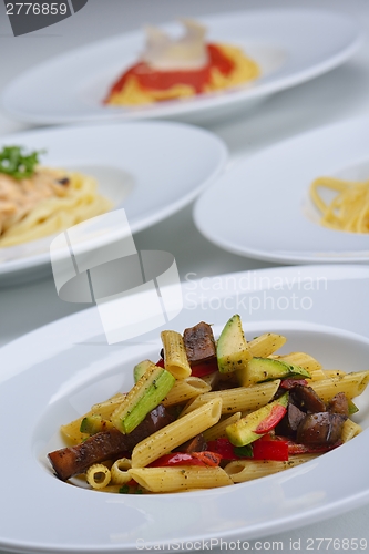 Image of Pasta with shrimps, herbs and mashrooms