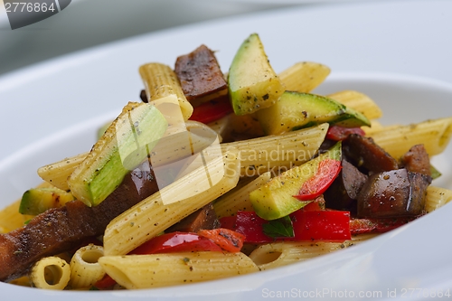 Image of Pasta with shrimps, herbs and mashrooms