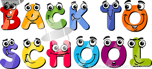 Image of back to school sign cartoon