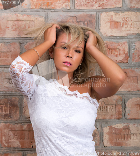 Image of Portrait of a girl with tousled hair