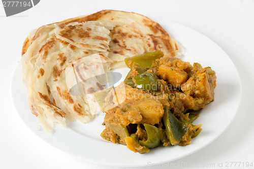 Image of Aloo capsicum curry and paratha