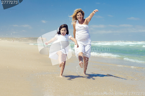 Image of Playing on the beach