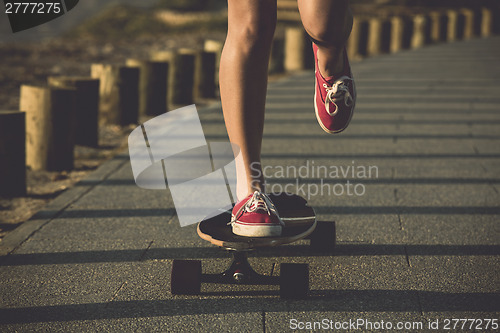 Image of Riding a skate