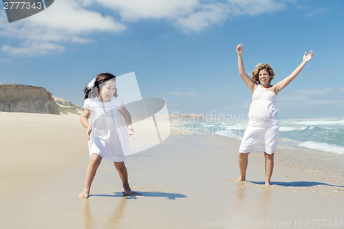 Image of Playing on the beach