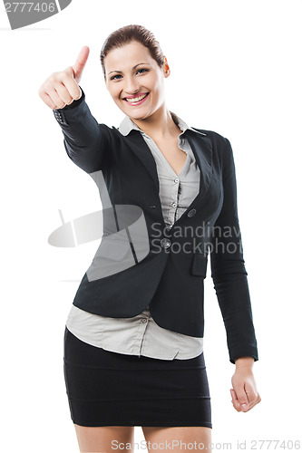 Image of Business woman with thumbs up