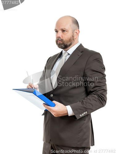 Image of business man with blue folder
