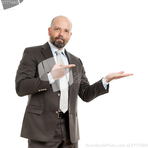 Image of business man pointing