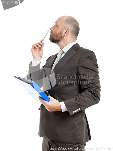 Image of business man with blue folder