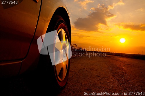 Image of Car Sunset