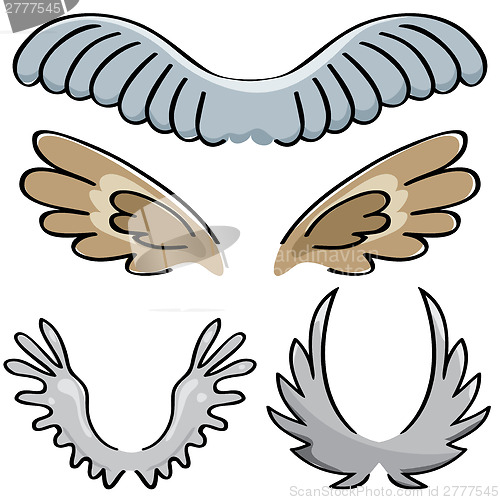 Image of set of vector wings