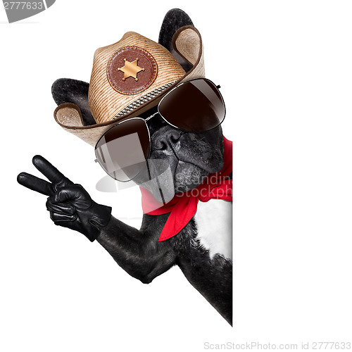 Image of cowboy dog