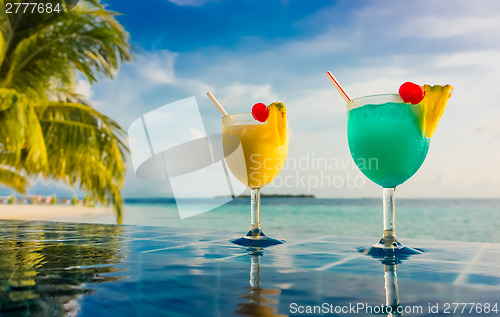 Image of Cocktail near the swimming pool