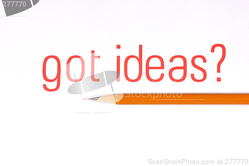 Image of pencil with ideas
