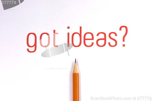 Image of pencil with ideas