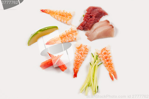 Image of Japanese seafood for sushi