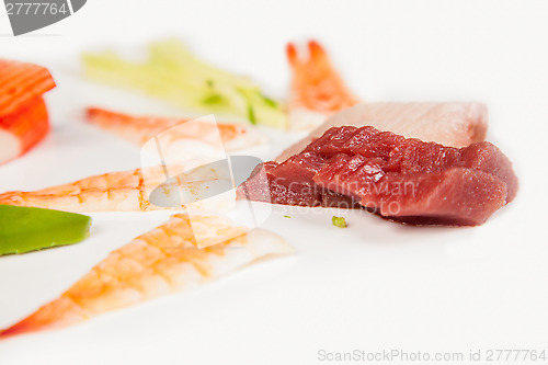 Image of Japanese seafood for sushi