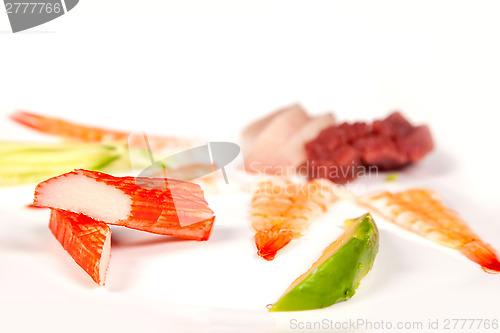 Image of Japanese seafood for sushi