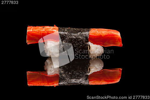 Image of Japanese seafood sushi, surimi