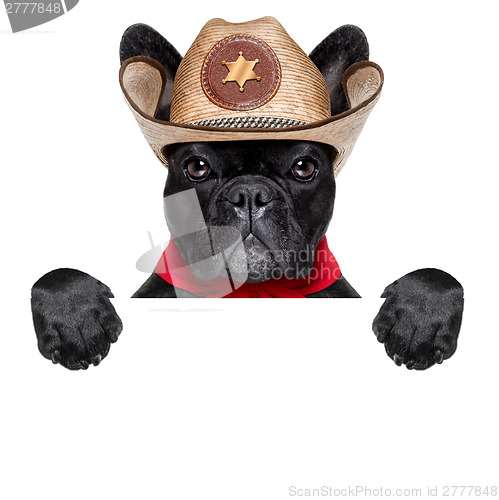 Image of cowboy dog