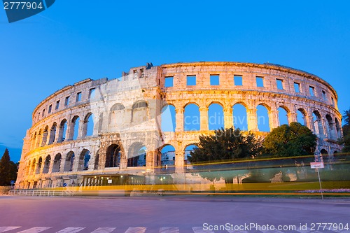 Image of The Roman Amphitheater of Pula, Croatia.