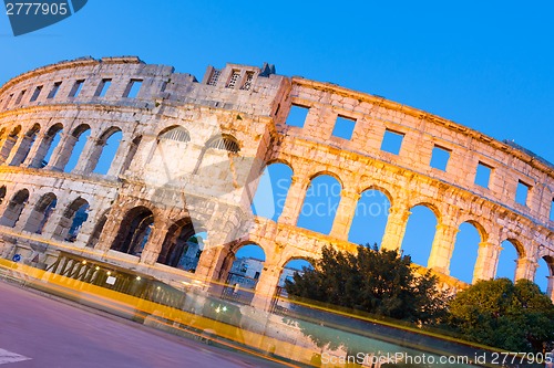 Image of The Roman Amphitheater of Pula, Croatia.