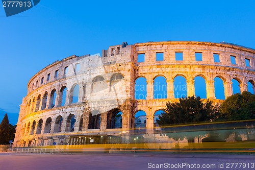 Image of The Roman Amphitheater of Pula, Croatia.